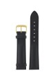 Kožený řemínek Junkers 20mm - černý/zlatá spona - thumb (0)