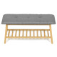 Autronic DR-N1012 GREY2 Botník s taburetem, 90 x 45 x 30 cm - thumb (1)