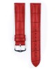 Řemínek Hirsch Duke - červený - 22 mm - M – Střední délka - 20 mm - Stříbrná - thumb (1)