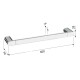 SAPHO RF010/15 Flori držák ručníků 40 x 7 cm, černá mat - thumb (2)