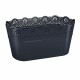 PROSPERPLAST LACE truhlík s krajkou 28,5 x 13,5 cm, antracit DLAC285 - thumb (0)
