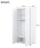 Dig-net nábytek Šatní skříň Lenart BED CONCEPT BC-20 | bílý lesk - thumb (6)