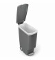 Pedálový odpadkový koš Simplehuman – 40 l, úzký, šedý plast - thumb (1)