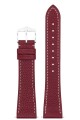 Řemínek Hirsch Bologna - burgundy - 19 mm - L – Standardní délka (doporučujeme) - 16 mm - Zlatá - thumb (1)