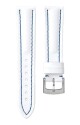 Kožený řemínek Biatec | Bílý z teletiny - 20 mm - Bez spony - thumb (1)