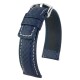 Řemínek Hirsch Carbon - modrý - 22 mm - L – Standardní délka (doporučujeme) - 20 mm - Stříbrná - thumb (0)