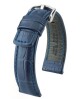 Řemínek Hirsch Grand Duke - modrý - 22 mm - L – Standardní délka (doporučujeme) - 20 mm - Stříbrná - thumb (0)