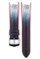 Řemínek Hirsch Soccer - tmavě modrý - 20 mm - L – Standardní délka (doporučujeme) - 18 mm - Stříbrná - thumb (1)