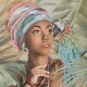 ArtFir Obraz WOMAN 574B | zelená 80 x 120 cm - thumb (1)