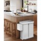 Simplehuman Pedálový odpadkový koš na  tříděný odpad, 58 l, bílá ocel - thumb (1)