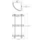 SAPHO XR606 X-Round E skl. polička roh. trojitá s hrazdou, 27 x 66 x 27 cm - thumb (1)