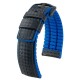 Řemínek Hirsch Ayrton - černo-modrý - 22 mm - L – Standardní délka (doporučujeme) - 20 mm - Černá - thumb (0)