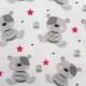 New Baby Nepromokavá flanelová podložka Cute Teddy růžová, 57 x 47 cm - thumb (1)