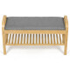 Autronic DR-N1016 GREY2 Botník s taburetem, 91 x 51 x 34 cm - thumb (1)