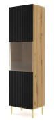 ARTBm Vitrína RAVENNA B 1DS 60 | dub artisan / černá matná Provedení: Dub artisan / černý mat / zlatá podnož - thumb (0)