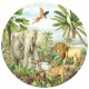 Kruhová fototapeta Jungle 125 x 125 cm, 2 díly - thumb (0)