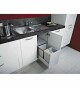Elletipi Vestavný odpadkový koš STREET - výsuvný, 12 + 12 + 8 + 8 l - thumb (4)