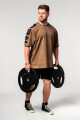 Pánské šortky Nebbia  Gym Sweatshorts GYM BRO Light Brown XL - thumb (5)
