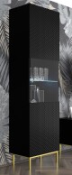 ARTBm Vitrína RAVENNA C 1DS | černá lesklá Provedení: Černá / černý lesk / zlatá / podnož - thumb (0)