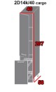 ArtExt Kuchyňská skříň Napoli 2D14K / 40 kargo POVRCHOVÁ ÚPRAVA DVÍŘEK: MAT, BAREVNÉ PROVEDENÍ KORPUSU: LAVA - thumb (1)