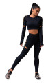 Nebbia Honey Bunny crop top s dlouhým rukávem 821 black - thumb (5)