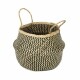 Compactor Pletený úložný košík z mořské trávy Belly, 35 x 32 cm, černá, M - thumb (2)