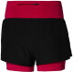 Mizuno dámské šortky 2 in 1 4.5 Short/Black/Persian Red - thumb (1)