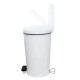 Denox Oval pedálový odpadkový koš 8 l, plast, antracitový, 8 l - thumb (3)