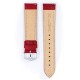 Řemínek Hirsch Kent - červený - 20 mm - L – Standardní délka (doporučujeme) - 18 mm - Stříbrná - thumb (2)