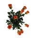 Umělá květina poupě Růže oranžová, 64 cm, 9 ks - thumb (1)