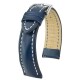 Řemínek Hirsch Heavy Calf - modrý - 18 mm - L – Standardní délka (doporučujeme) - 16 mm - Stříbrná - thumb (0)