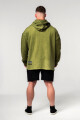 Pánská mikina Nebbia  Washed-off Oversized Pullover Hoodie NO BS Green M - thumb (3)