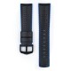 Řemínek Hirsch Ayrton - černo-modrý - 22 mm - L – Standardní délka (doporučujeme) - 20 mm - Černá - thumb (1)