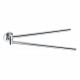 SAPHO XR405 X-Round dvojitý držák ručníků otočný 42 cm, stříbrná - thumb (1)
