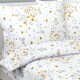 Bellatex Krepové povlečení Kytička šedá, žlutá - thumb (2)