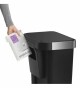 Pedálový odpadkový koš Simplehuman – 45 l, kapsa na sáčky, obdélníkový, černý plast /nerez - thumb (3)