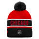 Zimní čepice Fanatics  Authentic Pro Game & Train Cuffed Pom Knit Chicago Blackhawks - thumb (1)