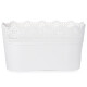 PROSPERPLAST LACE truhlík s krajkou 28,5 x 13,5 cm, bílá DLAC285 - thumb (0)