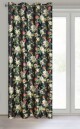 ArtFir Závěs ALEA K | černá s květinami 140 x 250 cm - thumb (2)