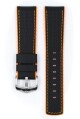 Řemínek Hirsch Robby - oranžový - 24 mm - L – Standardní délka (doporučujeme) - 22 mm - Stříbrná - thumb (1)