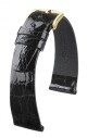 Řemínek Hirsch Prestige Crocodile - černý - 14 mm - M – Střední délka - 12 mm - Zlatá - thumb (0)