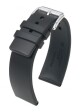 Řemínek Hirsch Pure - černý - 22 mm - L – Standardní délka (doporučujeme) - 20 mm - Stříbrná - thumb (0)