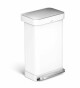 Pedálový odpadkový koš Simplehuman – 45 l, bílá, FPP, kapsa na sáčky - thumb (0)