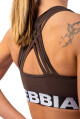 Dámská podprsenka Nebbia  Medium Impact Cross Back Sports Bra 410 brown M - thumb (3)