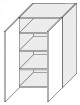ArtExt Kuchyňská skříňka horní, W4 / 60 Pescara Barva korpusu: Grey - thumb (11)
