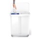 Simplehuman Pedálový odpadkový koš na  tříděný odpad, 58 l, bílá ocel - thumb (3)