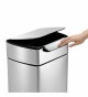 Dotykový odpadkový koš Simplehuman – 30 l, hranatý, matná nerez ocel, FPP - thumb (4)