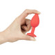 Silikonový anální kolík Jewel Red Plug small - thumb (1)