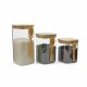 Maxxo Set skleněných dóz Bamboo s lžičkou, 3 ks - thumb (0)
