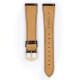 Řemínek Hirsch Genuine Croco - hnědý, lesk - 20 mm - L – Standardní délka (doporučujeme) - 18 mm - Zlatá - thumb (2)